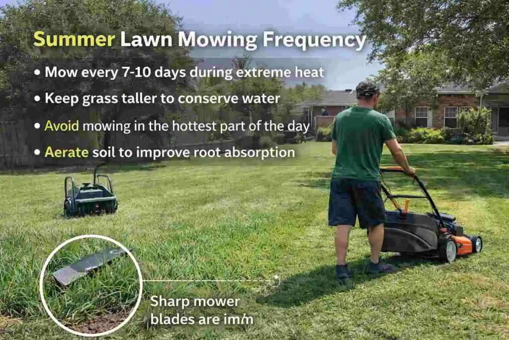 Summer Lawn Mowing Frequency