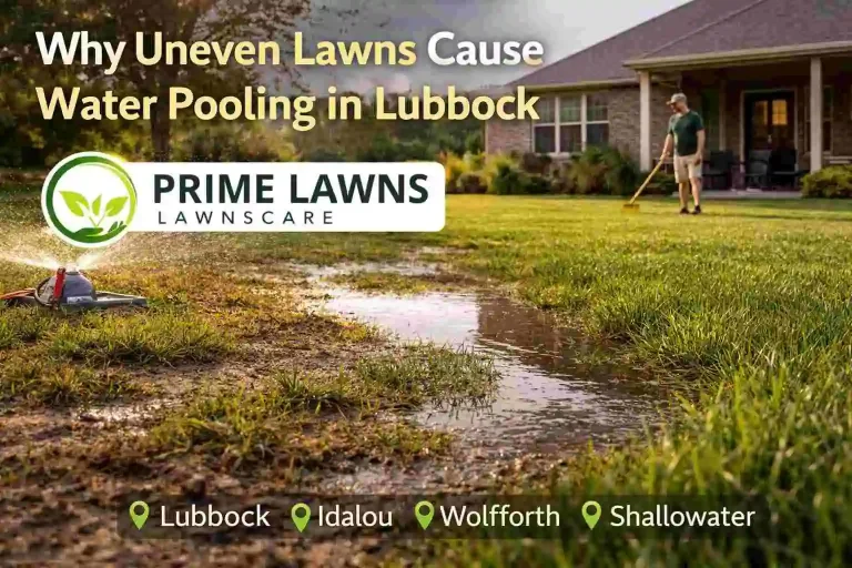 Why Uneven Lawns Cause Water Pooling in Lubbock
