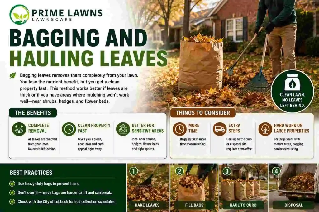 Bagging and Hauling Leaves